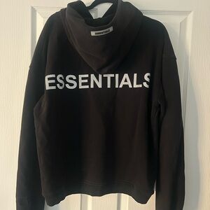 Essentials Black Hoodie Jacket